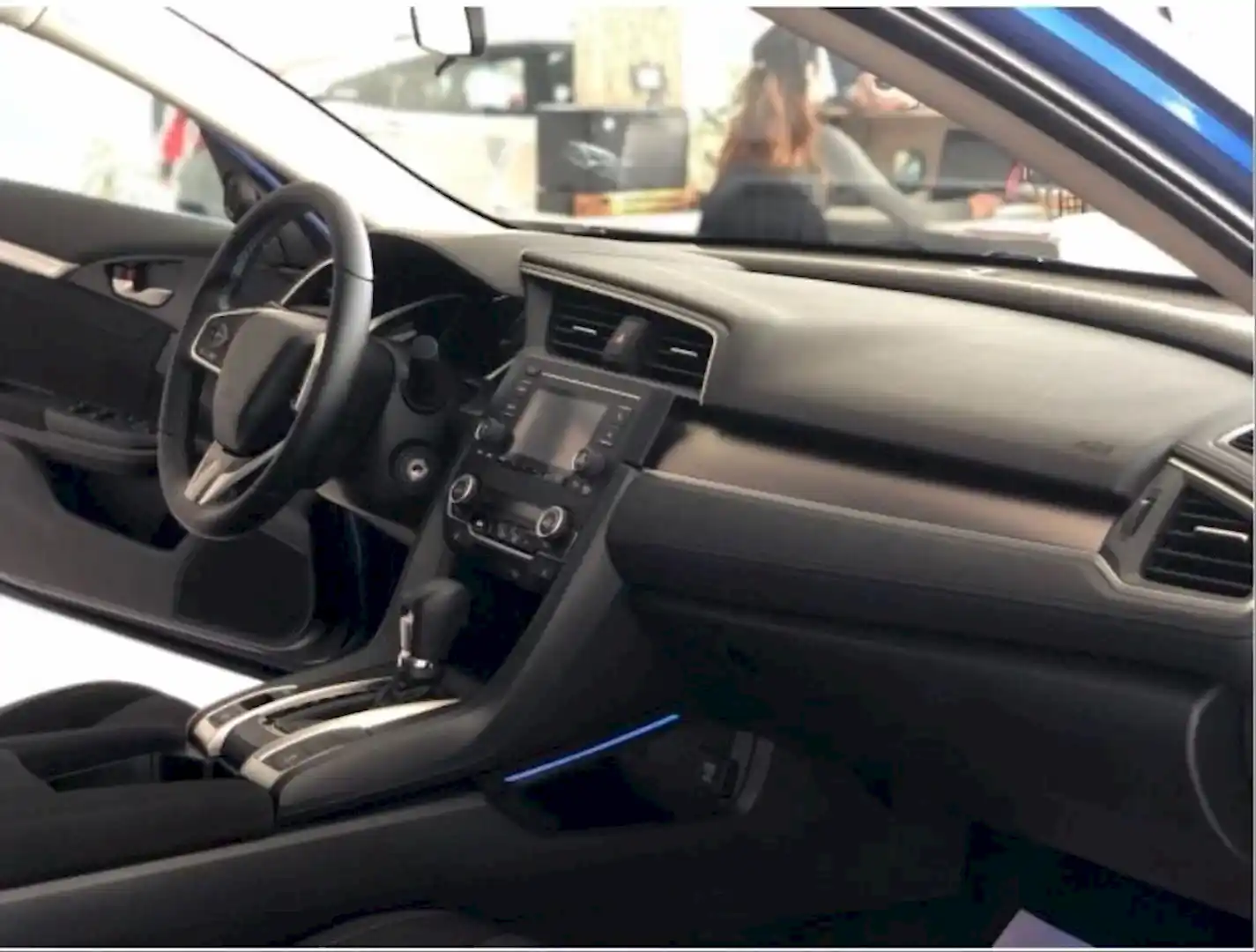 Honda Civic Uyumlu Fc5 2016-2020 Vites Konsol Aydınlatma - Mavi