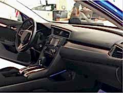 Honda Civic Uyumlu Fc5 2016-2020 Vites Konsol Aydınlatma - Mavi