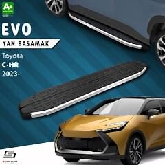 S-Dizayn Toyota C-HR 2 Evo Krom Yan Basamak 173 Cm 2023 Üzeri A+ Kalite