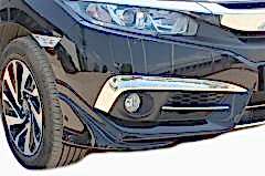 Honda Civic Uyumlu 10 Sis Farı Kaşı 2 Parça. P. Çelik 2016 Ve