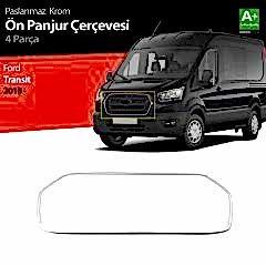 Ford Transit Uyumlu Krom Ön Panjur Çerçevesi 4 Parça. 2018 Ve Üzeri