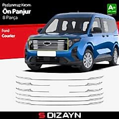 S-Dizayn Ford Courier Krom Ön Panjur 8 Prç. 2023 Üzeri A+ Kalite