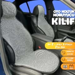 Subaru Impreza Uyumlu Koltuk Kılıfı Minder Çizgili Füme Beyaz 2+1 Ön Arka Set