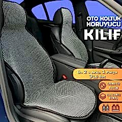 Subaru Legacy Uyumlu Koltuk Kılıfı Minder Çizgili Füme Beyaz 2+1 Ön Arka Set