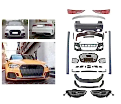 A3 13-16 İçin  2017+ Rs3 Görünüm Facelift Body Kıt  (Sedan) (Led Farlı Model İçin)