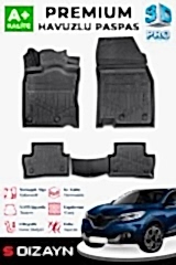 S-Dizayn Renault Kadjar 3D Pro Havuzlu Paspas 2015 Üzeri A+ Kalite