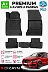 S-Dizayn Mercedes B Serisi W246 3D Pro Havuzlu Paspas 2011-2018 A+ Kalite