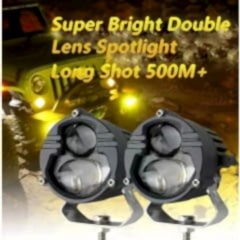 Offroad sis lambası sarı beyaz 25W+25W  12-60V set 6.8x6.8x7cm   /  LASS388