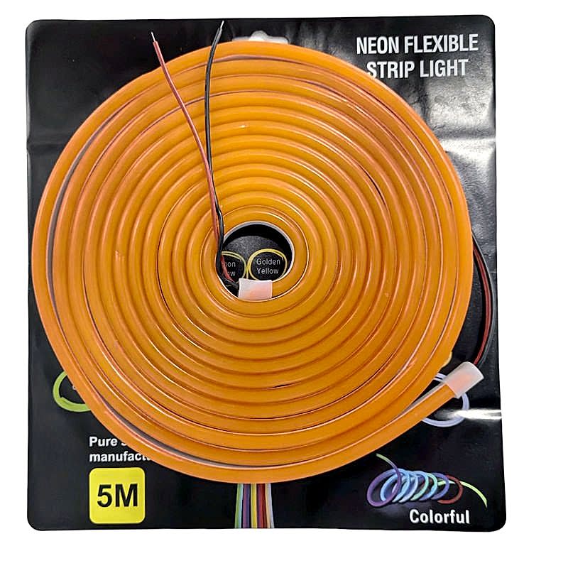 Neon şerit led 24v 8x16 mm 5 metre kesilebilir bağlantı aparatlı turuncu  / LAAM436