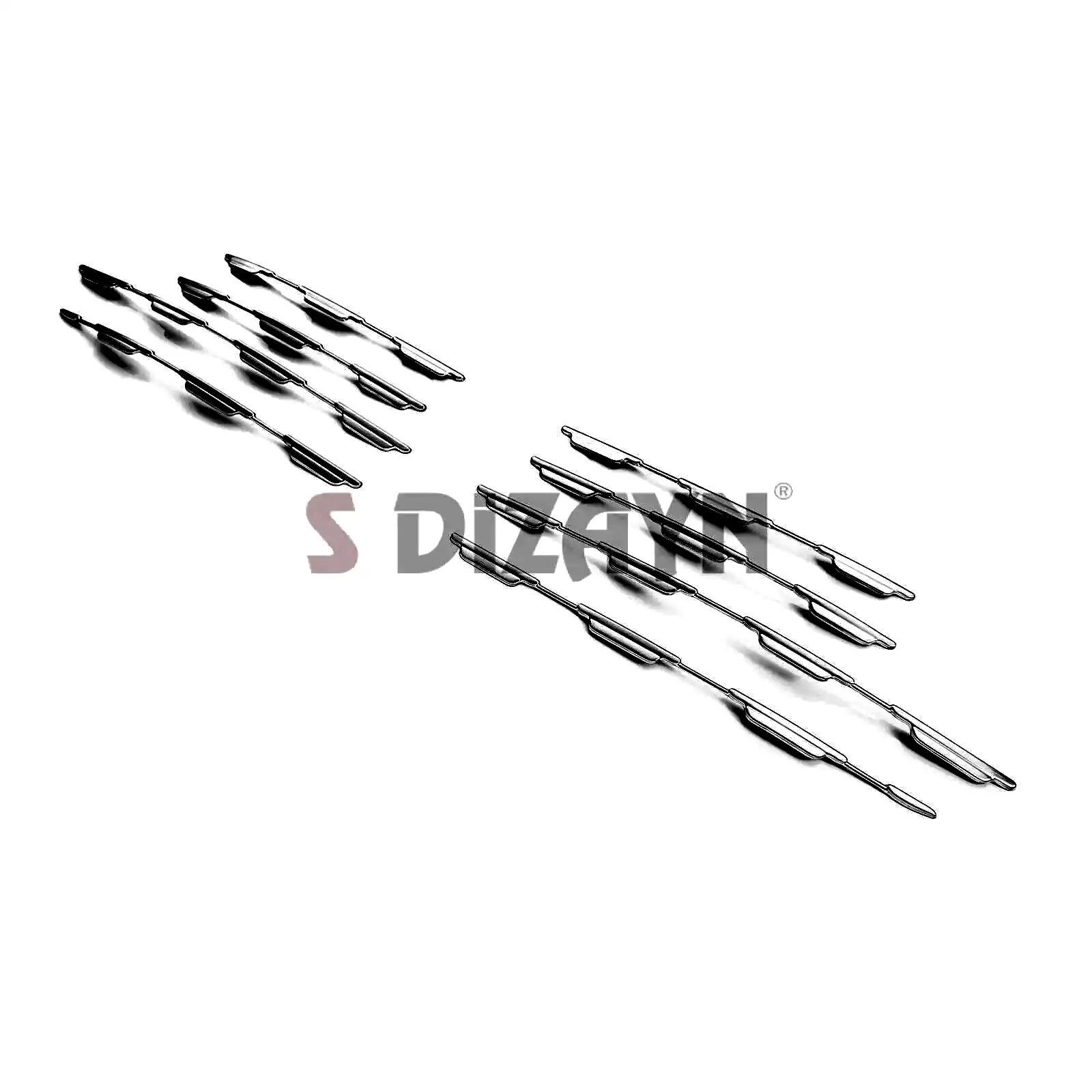 S-Dizayn Fiat Egea SD / HB Krom Ön Panjur Diamond Model 8 Prç 2020 Üzeri Mat Krom A+ Kalite