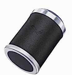 Işıklı küllük deri kaplamalı-basmalı siyah / ICKU60