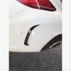 Mercedes W205 Uyumlu 2015-2020 Arka Tampon Bıçakları (Piano Black)