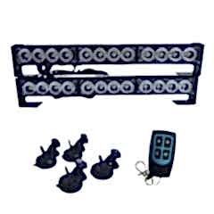 21 fonksiyonlu çakar lamba sarı beyaz 2'li set vantuzlu kumandalı 12-36V 72W / LAPA211