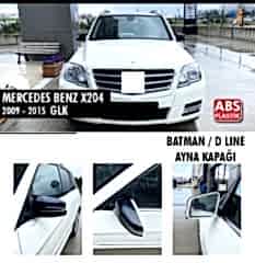 Mercedes Glk Uyumlu Serisi X204 (2009-2015) Batman Yarasa Ayna Kapağı (Parlak Siyah)