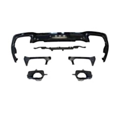 F44 2 SERİSİ 2.35 GÖRÜNÜM DİFÜZÖR EGZOZ SETİ (PARLAK SİYAH) (SEDAN M TAMPON İÇİN)