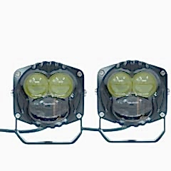 Offroad sis lambası sarı-beyaz  set siyah çerçeve 7.3 x 6.8 x 6.8 cm 12-30v /  LASS369