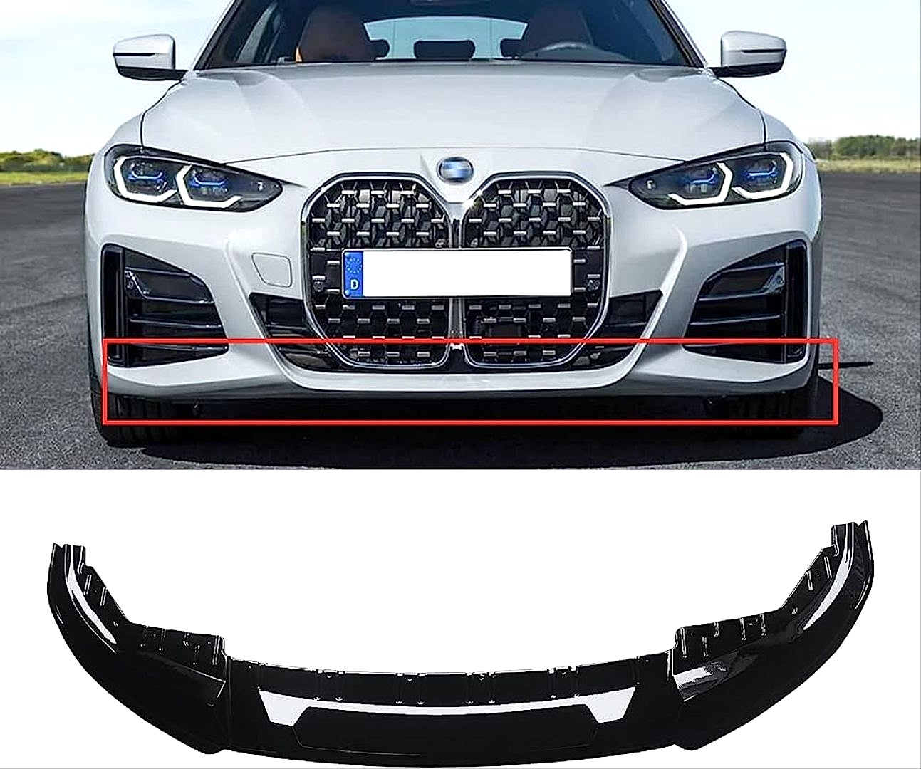 G22 4 Uyumlu Serisi İçin Uyumlu M Performans. Ön Lip (2 Kapı) Parça