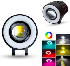 Offroad sis lambası sarı-beyaz 7 renk gündüz ledli dönerli set 12-60V /  LASS372