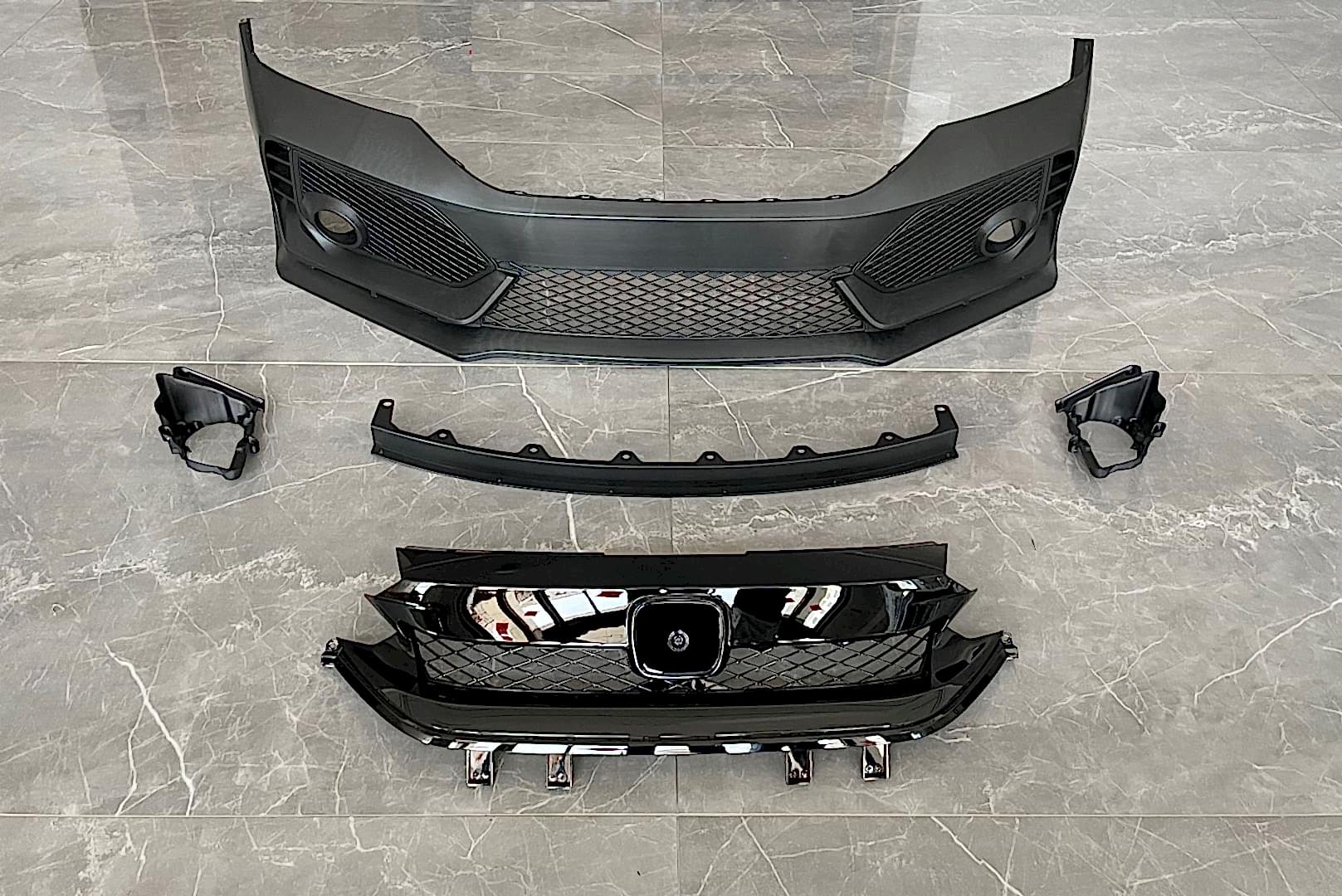 City 2021+ Uyumlu İçin Uyumlu Type-R Ön Tampon & Panjur Parça