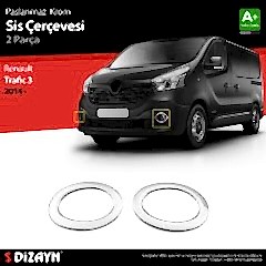 Renault Traffic Uyumlu Krom Sis Farı Çerçevesi 2 Parça. 2014 Üzeri Parça