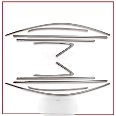 Audi A3 Uyumlu Sedan Cam Çerçevesi 2013-2020 Paslanmaz Çelik Parça