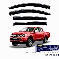 Niken Mitsubishi L200 Trion 2015- Kromlu Cam Rüzgarlığı 4 LÜ