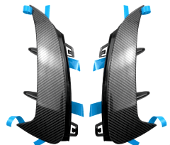 Mercedes W177 Uyumlu A Serisi 2019+ Sedan Arka Tampon Bıçakları - 2 Parça - Karbon