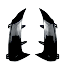 Mercedes A serisi W177 Sedan 2019 Sonrası Arka Tampon Bıçakları - 2 Parça - Piano Black