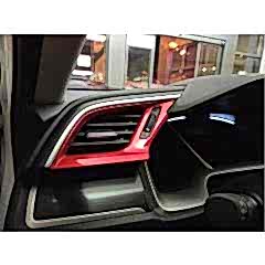 Honda Civic Uyumlu Fc5 2016-2020 Hava Menfez Kaplama 3 Parça - Kırmızı