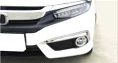 Honda Civic Uyumlu Fc5 2016-2020 Ön Sis Halka Kaplama - Krom