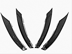 Mercedes W177 Uyumlu A Serisi 2019+ Ön Tampon Bıçakları - 4 Parça - Karbon