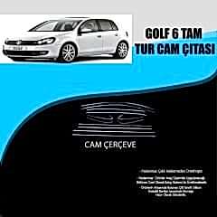 Volkswagen Golf 6 Krom Cam Çerçevesi 12 Parça  (2009-2012)