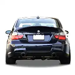 Bmw 3 Uyumlu Serisi E90 2006 - 2012 M Performance Arka Tampon Eki - Difüzör (Plastik)