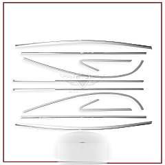 Honda Civic Uyumlu Cam Çerçevesi 2006-2012 Paslanmaz Çelik Parça