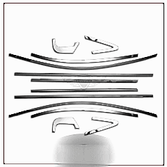 Honda Civic Uyumlu Cam Çerçevesi -2012 Paslanmaz Çelik Parça