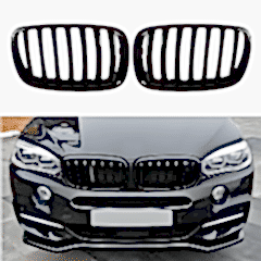 S-Dizayn Bmw X5 E70/E71/E72 Ön Panjur Böbrek Parlak Siyah Piano Black Düz Model 2007-2013