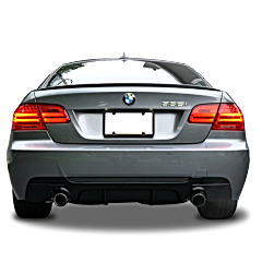 Bmw 3 Uyumlu Serisi E92 E93 M Performance Arka Tampon Eki - Difüzör (Plastik)