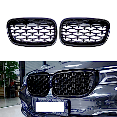 S-Dizayn Bmw X5 E70/E71/E72 Ön Panjur Böbrek Parlak Siyah Piano Black Diamond Model 2007-2013
