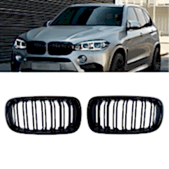 S-Dizayn Bmw X5 F15/F16 Ön Panjur Böbrek Parlak Siyah Piano Black M X5 Model 2014-2016