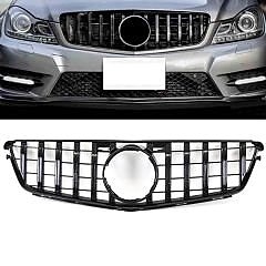 S-Dizayn Mercedes C-Class W204 Ön Panjur Parlak Siyah Piano Black GTR Model 2007-2014