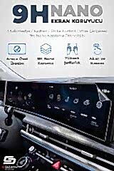 S-Dizayn Nissan Nissan Qashqai 8 İnç 9H Nano Multimedya Ekran Koruyucu (MAT) 2022-2023 A+ Kalite