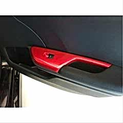 Honda Civic Uyumlu Fc5 2016-2020 Kapı Kolçak Kaplama- Kırmızı