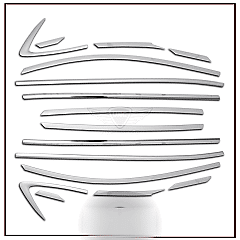 Hyundai Tucson Uyumlu Cam Çerçevesi -2016 Paslanmaz Çelik Parça