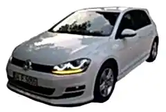 Volkswagen Golf Uyumlu 7 (2012-2019) Aerodinamik Yan Marşpiyel Seti (Plastik) Kırmızı Boyalı