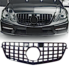 S-Dizayn Mercedes E-Class W212 Ön Panjur Parlak Siyah Piano Black GTR Model 2009-2013