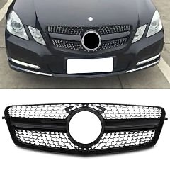 S-Dizayn Mercedes E-Class W212 Ön Panjur Parlak Siyah Piano Black Diamond Model 2009-2013
