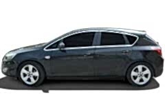 Opel Astra Uyumlu J Cam Çerçevesi Hatchback 2012-2019 Paslanmaz Çelik Parça