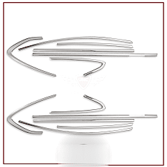 Opel Astra Uyumlu J Cam Çerçevesi Sedan 2012-2019 Paslanmaz Çelik Parça