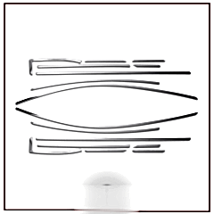 Opel Astra Uyumlu K Cam Çerçevesi Paslanmaz Çelik Parça