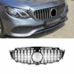 S-Dizayn Mercedes E-Class W213 Ön Panjur Parlak Siyah Piano Black GTR Model 2016-2020
